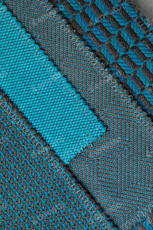 Preview: The background consists of several types of old colored tiles with different patterns on blue tone