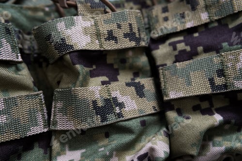 Preview: Closeup shot of camouflage military gear
