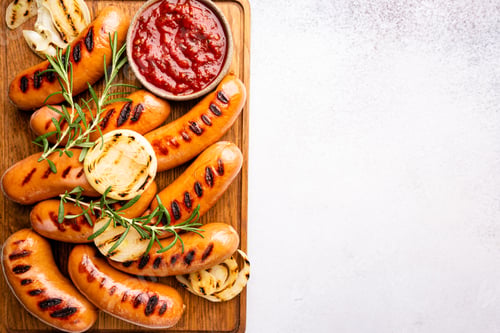 Preview: Fried delicious sausages