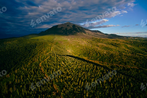Preview: USA, Early morning aerial photograph of Spanish Peaks National Natural Landmark in Southern Colorado