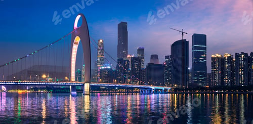 Preview: Guangzhou skyline. Guangzhou, China