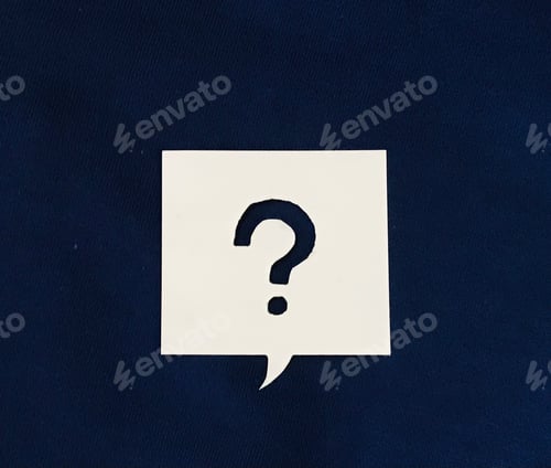 Preview: Big question mark on dark blue background
