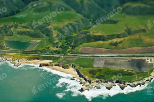Preview: Aerial View of a Coastal Road