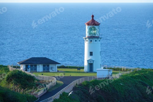 Preview: Beautiful view of the Kilauea Lighthouse on the island of Kauai, Hawaii