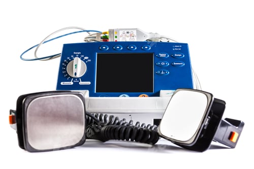 Preview: Automated External Defibrillator on White Background