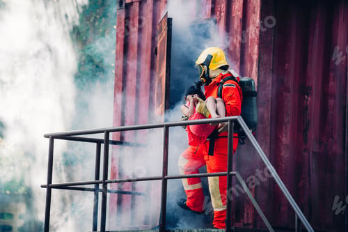 Preview: Firefighter in Action, Protecting People from Fire and Smoke.