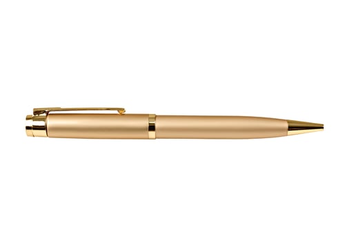Preview: #6901 Gold pen isolated on a transparent background