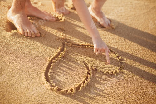 Preview: making heart on the beach