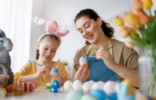 Preview: family preparing for Easter