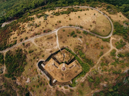Preview: Drone view of Fort Gorazda on mount Lovcen. Montenegro