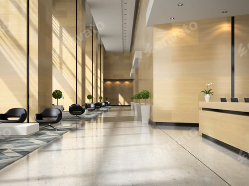 Preview: Modern Lobby Design with Elegant Waiting Area