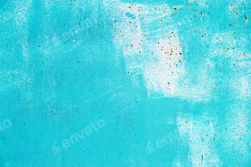 Preview: Rusty metal abstract background. Texture of an old blue grunge metal plate with cracked paint.