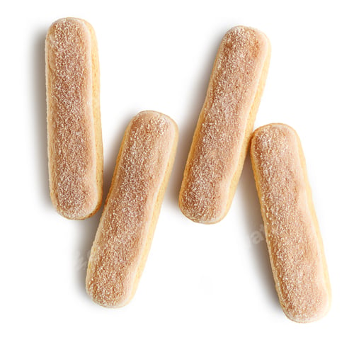 Preview: Ladyfinger cookies isolated on white background