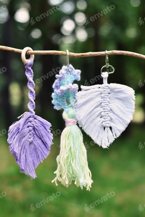 Preview: Handmade macrame charms