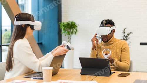Preview: Business conference in VR in an office