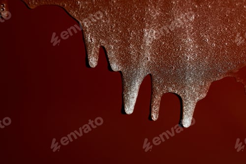 Preview: Cream liquid gel serum flows down on brown texture