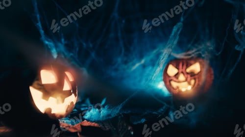 Preview: Smoke comes out of halloween pumpkins