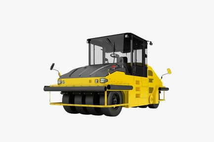Preview: Yellow Road Roller Heavy Machinery