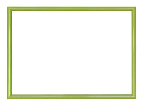 Preview: empty modern green narrow wooden picture frame
