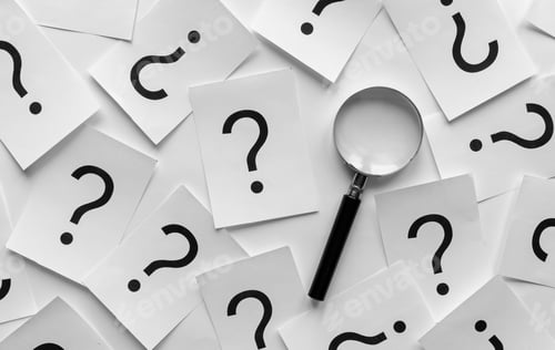 Preview: Background pattern of random question marks