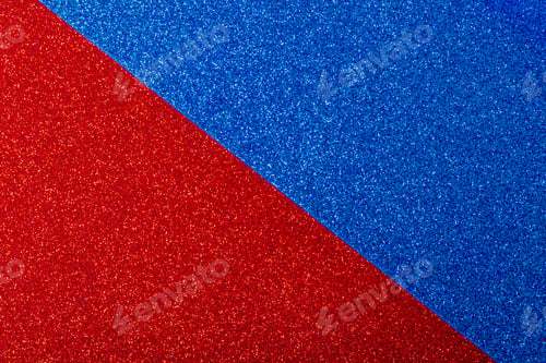 Preview: Red and blue wrapping paper background with metallic sheen. Double color red blue shiny