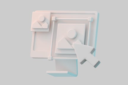 Preview: White computer screen and cursor