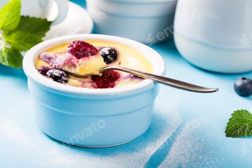 Preview: Traditional french sweet fruit dessert clafoutis