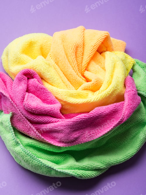 Preview: Background with microfiber cleaning cloths