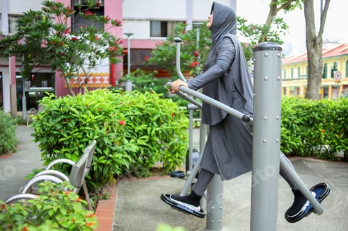 Preview: Muslim Woman Exercising Outdoor