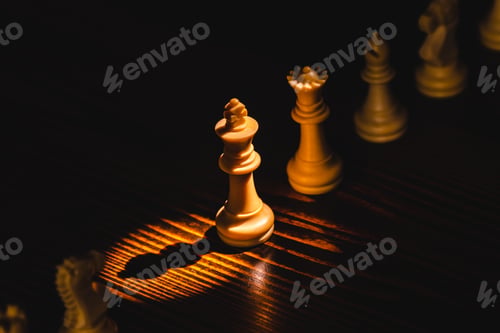 Preview: Chess board game of business teamwork ideas and competition or strategy ideas