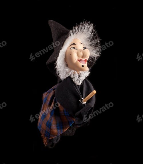 Preview: Befana, witch with flying broom