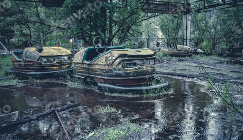 Preview: radioactive cars in amusement park in Chernobyl