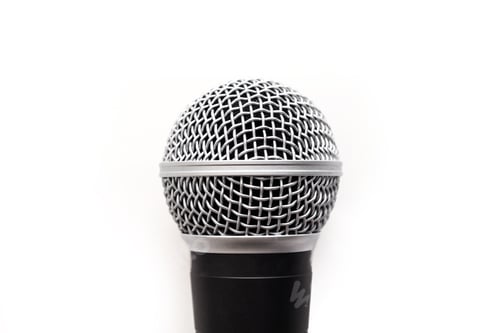 Preview: Vocal Microphone on white background, mock up