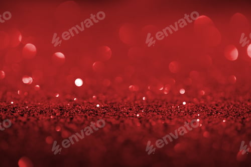 Preview: abstract background with red glitter and bokeh