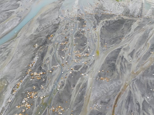 Preview: Aerial view of a river estuary in Liwu River in hualien of Taiwan
