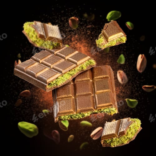 Vorschau: Schokoriegel mit Pistaziencreme