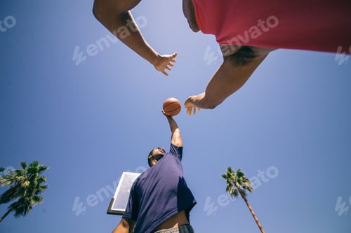 Preview: Friends playing basketball
