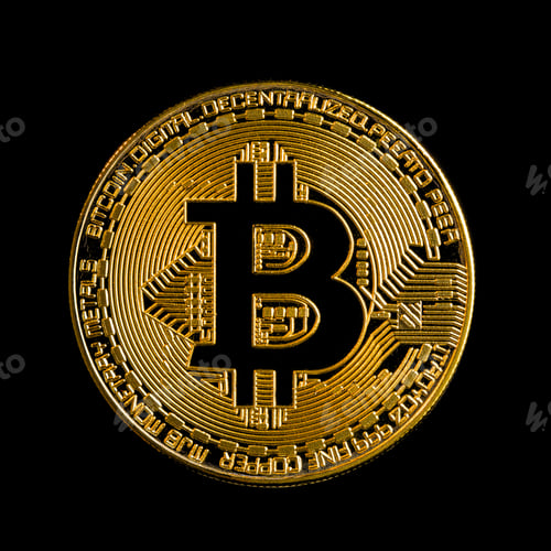 Bitcoins dorados. Criptomoneda.