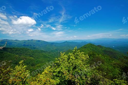 Preview: The Appalachian Mountains From Wesser Bald Appalachian Trail, Appalachian Mountains, North Carolina