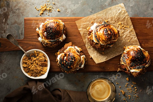 Preview: Smores donuts top view
