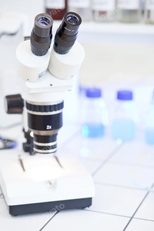 Preview: modern microscope in a lab