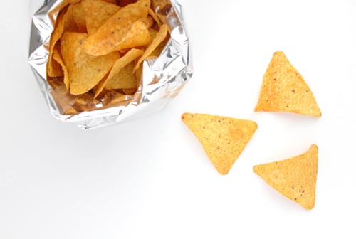 Preview: Corn chips on a white background