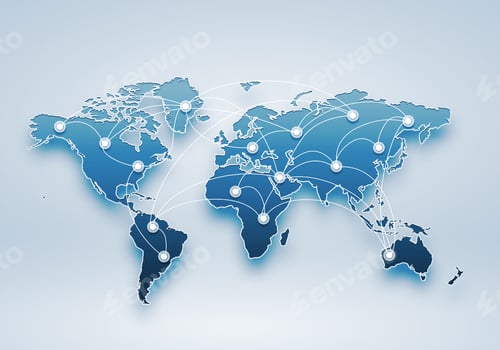 Preview: Image Of A Light Blue World Map
