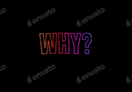 Preview: Why word on a black background