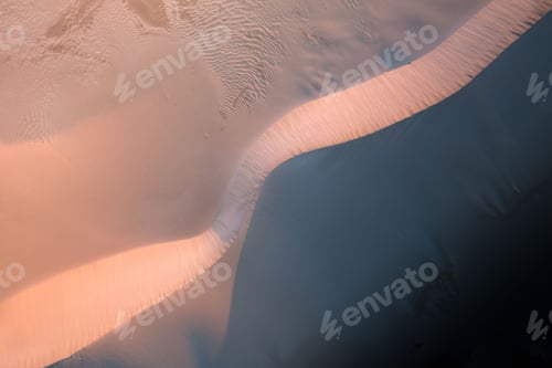 Preview: Aerial view of abstract sand dunes.