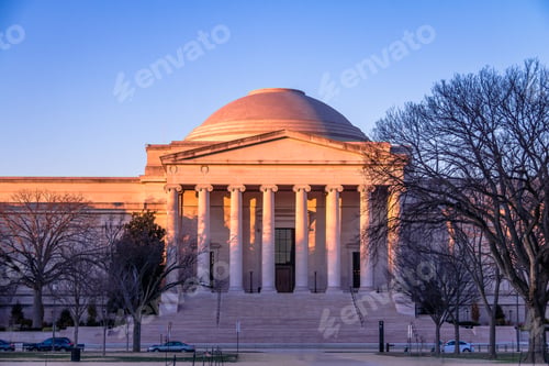 Preview: National Gallery of Art West Building at sunset - Washington, D.C., USA