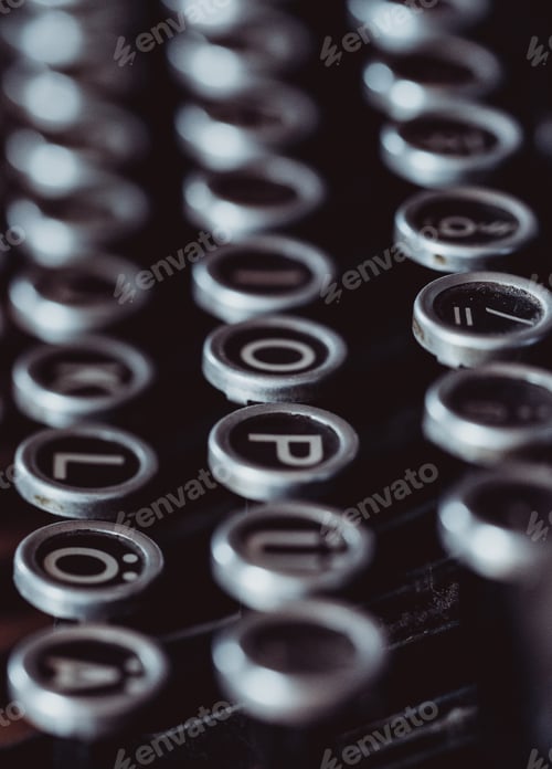 Preview: Closeup types of typewriter