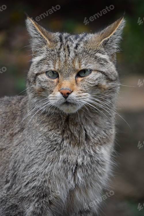 Preview: European wildcat portrait close up