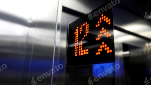 Preview: Abstract facade of the residential high-rise building isolated on white background. Stock footage