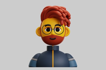 Preview: Cartoon character with glasses and jacket